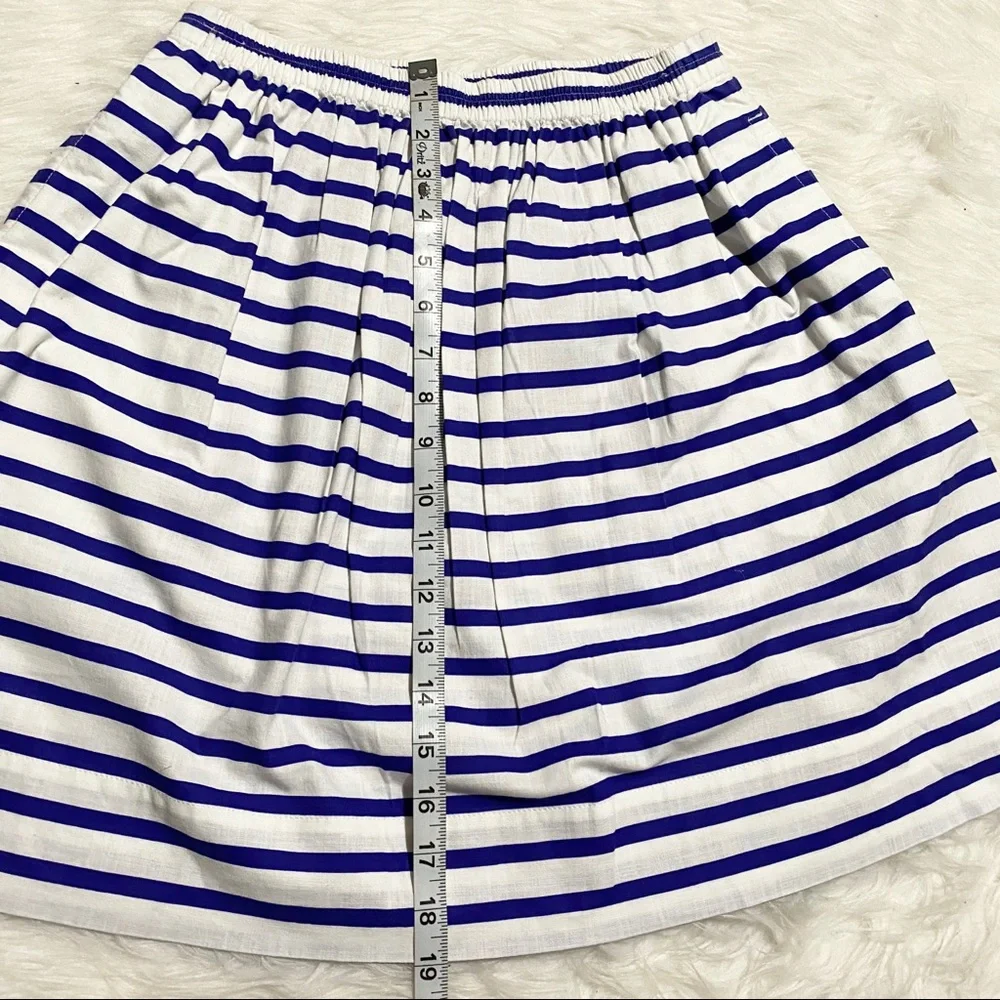 J.CREW Blue and White Striped Skirt - Picture 3 of 5